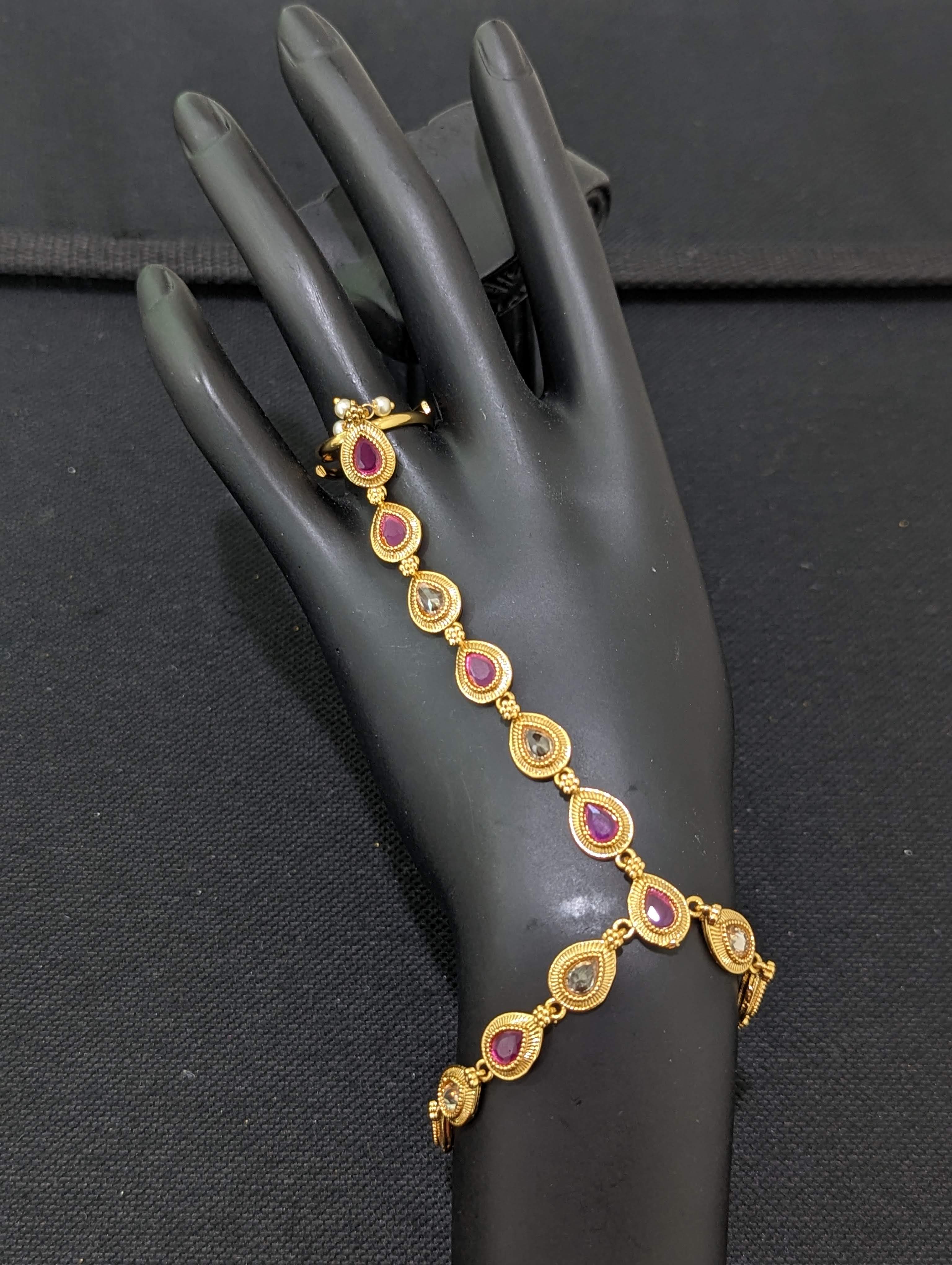 Buy Gold-Toned Bracelets & Bangles for Women by ZAVERI PEARLS Online |  Ajio.com